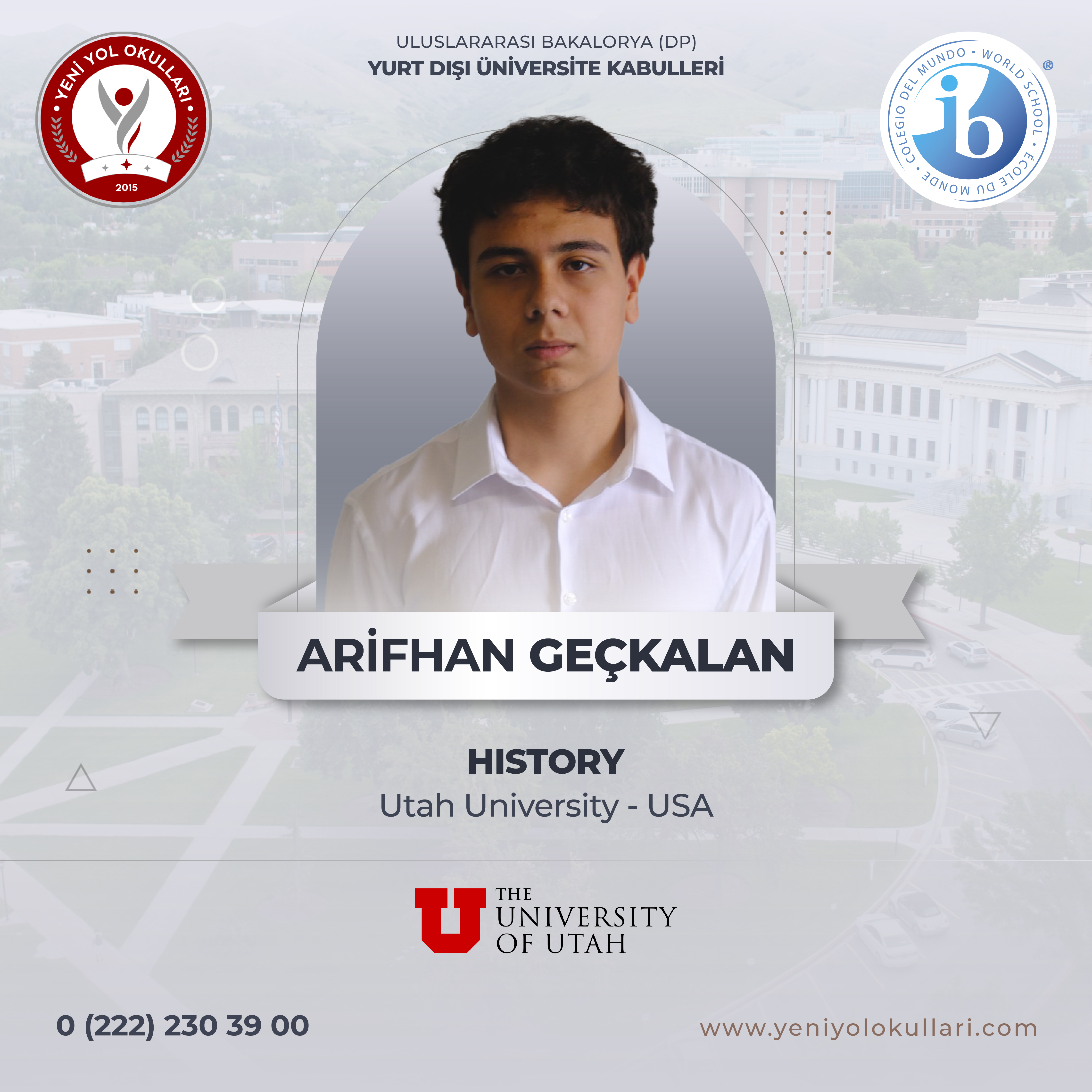 Yurt Dışı Üniversite Kabulleri - Arifhan Geçkalan